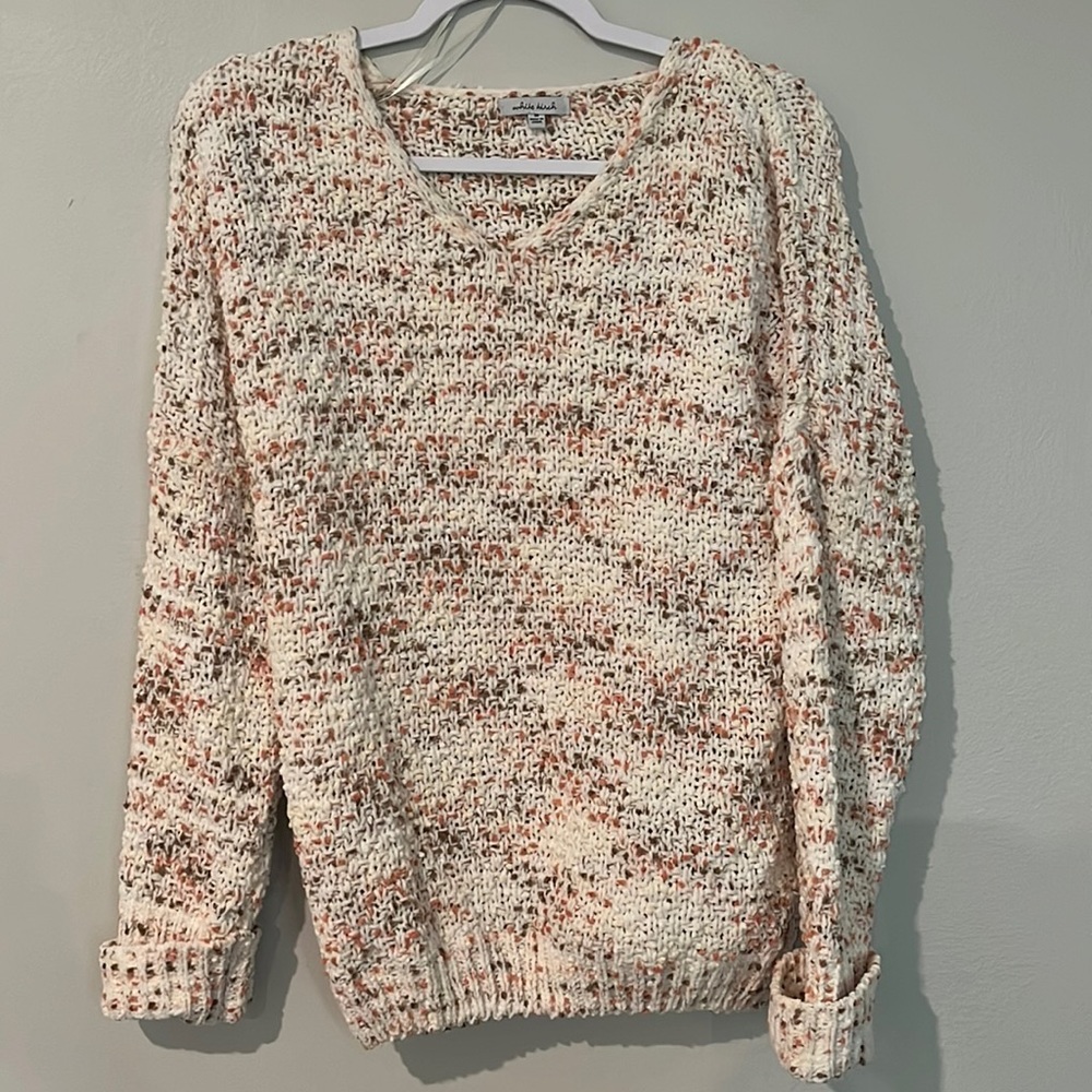 White birch confetti sweater. Size medium.